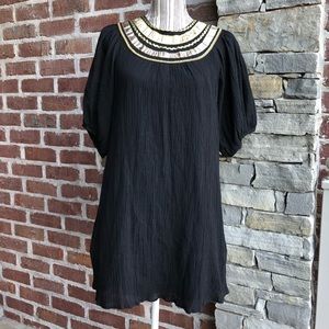Egyptian style black dress